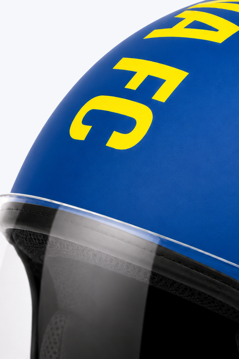 Hellas Verona Casco Moto Blu Opaco