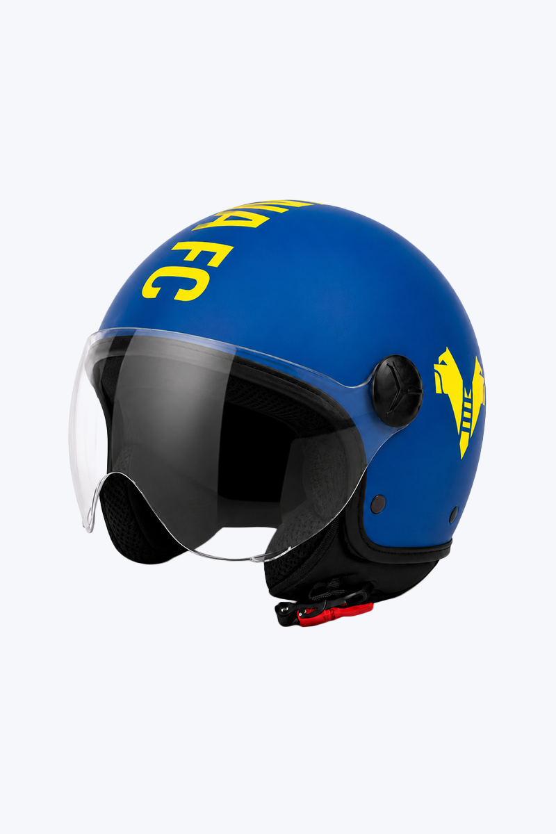 Hellas Verona Casco Moto Blu Opaco