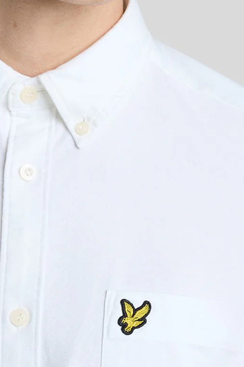 Camicia manica corta oxford bianca