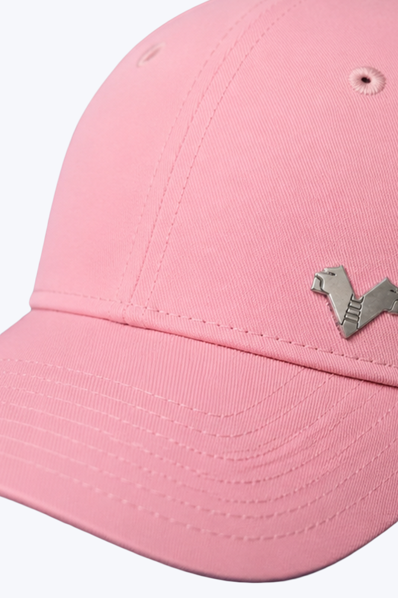 New Era cap rosa con mini-badge