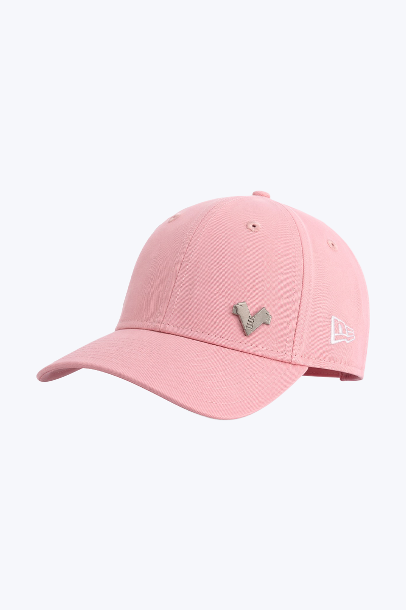 New Era cap rosa con mini-badge
